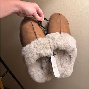 NWT H&M Women fur-lined Slippers size 7 EUR 38